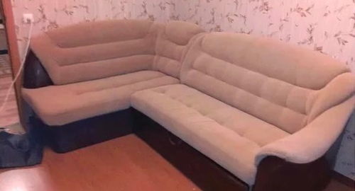 Перетяжка углового дивана. Троицк